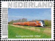 year=2013, personalised Dutch stamp showing royal train