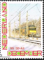 personalised stamp of The Netherlands with trains, trams, stations etc