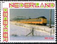 personalised stamp of The Netherlands with trains, trams, stations etc