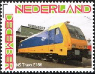 personalised stamp of The Netherlands with trains, trams, stations etc