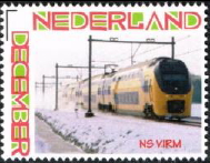 personalised stamp of The Netherlands with trains, trams, stations etc