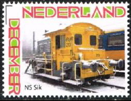 personalised stamp of The Netherlands with trains, trams, stations etc