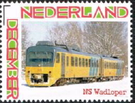 personalised stamp of The Netherlands with trains, trams, stations etc