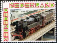 personalised stamp of The Netherlands with trains, trams, stations etc