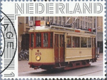 personalised stamp of The Netherlands with trains, trams, stations etc