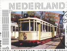 personalised stamp of The Netherlands with trains, trams, stations etc