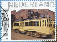 personalised stamp of The Netherlands with trains, trams, stations etc