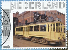 personalised stamp of The Netherlands with trains, trams, stations etc