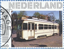 personalised stamp of The Netherlands with trains, trams, stations etc