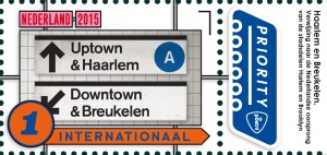 year=2015, Dutch stamp with USA connection - metro signs in Dutch - NVPH: 3326