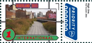 year=2015, Dutch stamp with USA connection - New York park High Line - NVPH: 3328