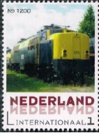 personalised stamp of The Netherlands with trains, trams, stations etc