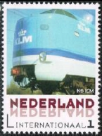 personalised stamp of The Netherlands with trains, trams, stations etc