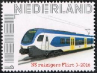 year=2016, personalised Dutch stamp with Leiden station