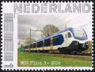 year=2016, personalised Dutch stamp with Leiden station