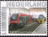 year=2016, personalised Dutch stamp with Leiden station