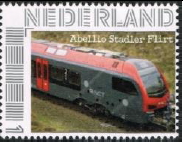 year=2016, personalised Dutch stamp with Leiden station