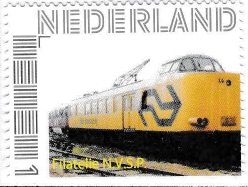 personalised stamp of The Netherlands with trains, trams, stations etc