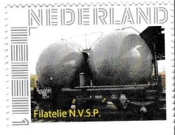 year=2017, personalised stamp of The Netherlands with trains, trams, stations etc