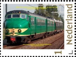 year=2021, Dutch personalized stamp with train