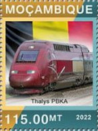 year=2022, Mozambique Stamp sheet with Thalys