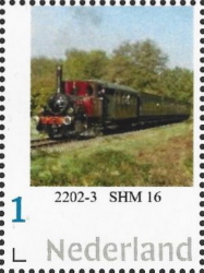 2022, NVPH: ---, personalised stamp with train