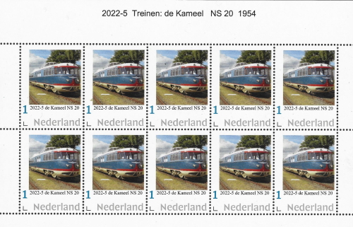 2022, NVPH: ---, personalised stamp with trains