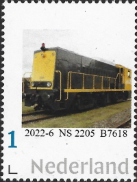 2022, NVPH: ---, personalized stamp with train