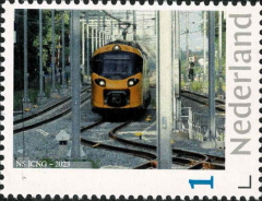 Dutch personalised stamp with ICNG train