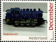 Dutch personalised stamp with toy locomotive