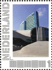 personalised stamp of The Netherlands with trains, trams, stations etc