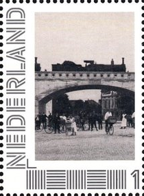 personalised stamp of The Netherlands with trains, trams, stations etc