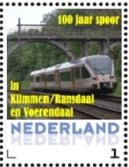 personalised stamp of The Netherlands with trains, trams, stations etc