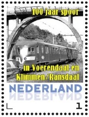 personalised stamp of The Netherlands with trains, trams, stations etc