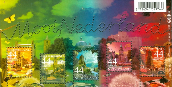 year=2007, Dutch stamp sheet Mooi Nederland collection 1-2007 - NVPH: 2525 + M363