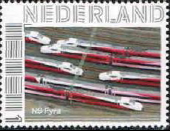 personalised stamp of The Netherlands with trains, trams, stations etc