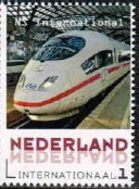 year=2015, Dutch personalized stamp with international train