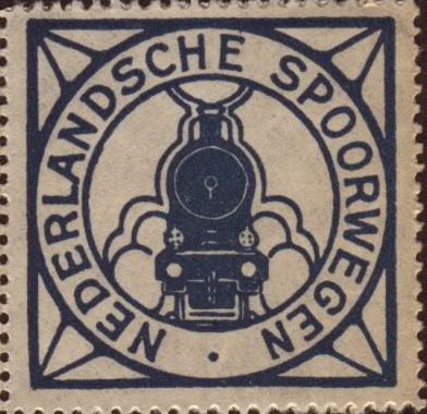 pre world war II fastening seal of Nederlandsche Spoorwegen, cinderella