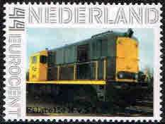 personalised stamp of The Netherlands with trains, trams, stations etc