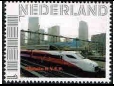 personalised stamp of The Netherlands with trains, trams, stations etc