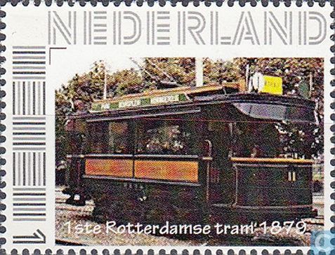 year=2010, Dutch personalized stamp with Rotterdam tram