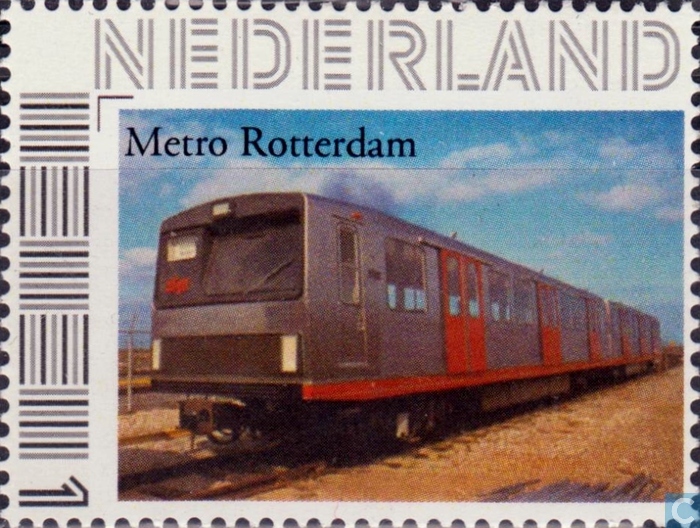 year=2010, Dutch personalized stamp with Rotterdam tram