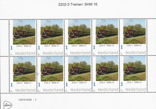 2022, NVPH: ---, personalised stamp with train