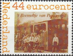 2010, Dutch personalized stamp with slow train Purmerend