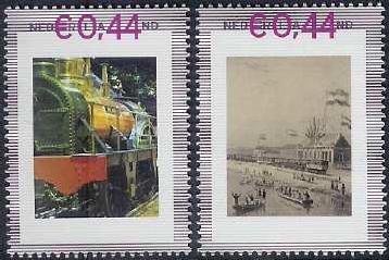 personalised stamp of The Netherlands with trains, trams, stations etc