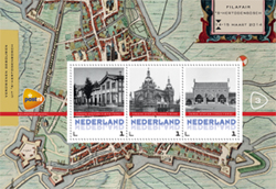 personalised stamp of The Netherlands with trains, trams, stations etc