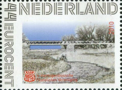 personalised stamp of The Netherlands with trains, trams, stations etc