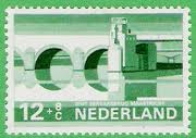 year=1968, Dutch stamp with St.-Servaas Bridge in Maastricht - NVPH: 901