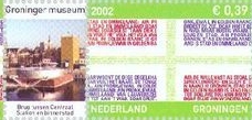 year=2002, Dutch stamp with bridge between Groningen Central Station and Groningen Art Museum - NVPH: 2070