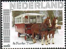 personalised stamp of The Netherlands with trains, trams, stations etc